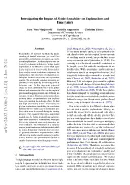 Investigating the Impact of Model Instability on Explanations and
  Uncertainty