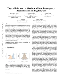 Toward Fairness via Maximum Mean Discrepancy Regularization on Logits
  Space