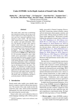 Codec-SUPERB: An In-Depth Analysis of Sound Codec Models