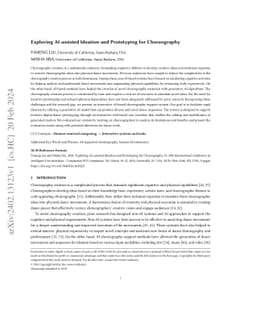 Exploring AI-assisted Ideation and Prototyping for Choreography