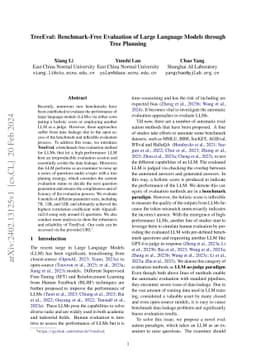 TreeEval: Benchmark-Free Evaluation of Large Language Models through
  Tree Planning