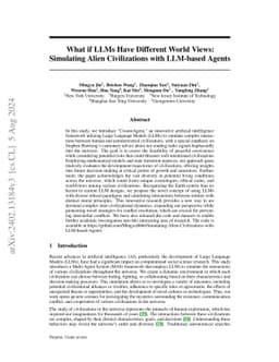 What if LLMs Have Different World Views: Simulating Alien Civilizations with LLM-based Agents