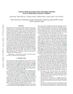 Target Speech Extraction with Pre-trained Self-supervised Learning
  Models