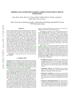 Probing Self-supervised Learning Models with Target Speech Extraction