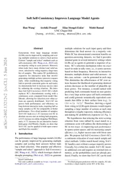 Soft Self-Consistency Improves Language Model Agents