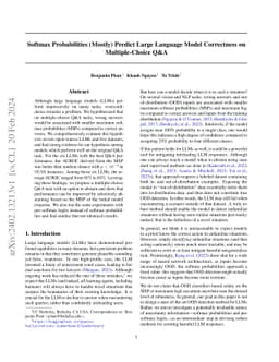 Probabilities of Chat LLMs Are Miscalibrated but Still Predict Correctness on Multiple-Choice Q&A
