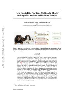 How Easy is It to Fool Your Multimodal LLMs? An Empirical Analysis on
  Deceptive Prompts