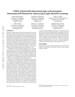 CHILI: Chemically-Informed Large-scale Inorganic Nanomaterials Dataset
  for Advancing Graph Machine Learning
