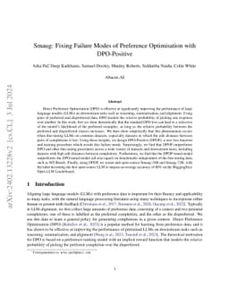 Smaug: Fixing Failure Modes of Preference Optimisation with DPO-Positive