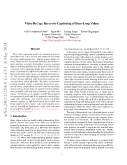 Video ReCap: Recursive Captioning of Hour-Long Videos