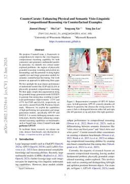 CounterCurate: Enhancing Physical and Semantic Visio-Linguistic
  Compositional Reasoning via Counterfactual Examples