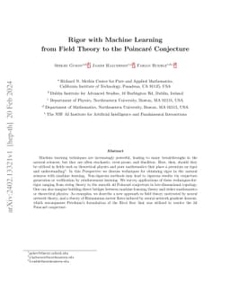 Rigor with Machine Learning from Field Theory to the Poincaré
  Conjecture