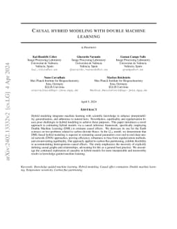Causal hybrid modeling with double machine learning