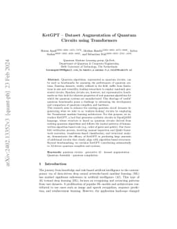 KetGPT - Dataset Augmentation of Quantum Circuits using Transformers