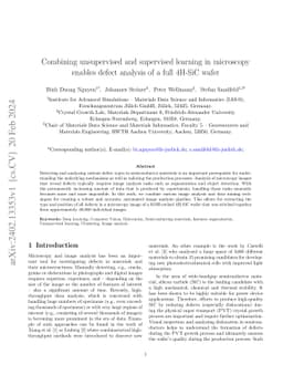 Combining unsupervised and supervised learning in microscopy enables
  defect analysis of a full 4H-SiC wafer