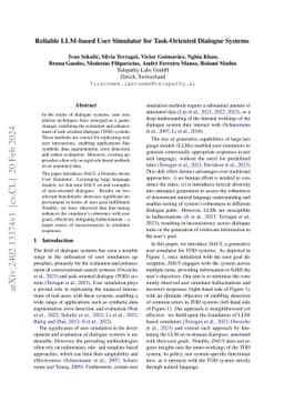 Reliable LLM-based User Simulator for Task-Oriented Dialogue Systems