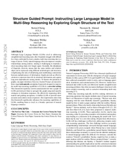 Structure Guided Prompt: Instructing Large Language Model in Multi-Step
  Reasoning by Exploring Graph Structure of the Text