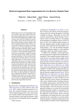 Retrieval-Augmented Data Augmentation for Low-Resource Domain Tasks