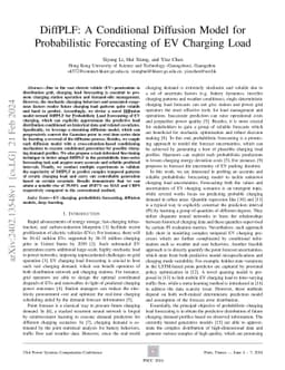 DiffPLF: A Conditional Diffusion Model for Probabilistic Forecasting of
  EV Charging Load