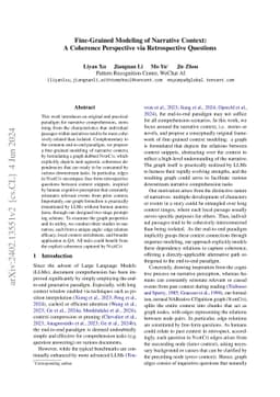 Fine-Grained Modeling of Narrative Context: A Coherence Perspective via
  Retrospective Questions