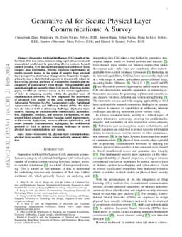 Generative AI for Secure Physical Layer Communications: A Survey