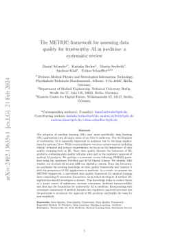 The METRIC-framework for assessing data quality for trustworthy AI in
  medicine: a systematic review