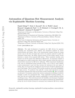 Automation of Quantum Dot Measurement Analysis via Explainable Machine Learning
