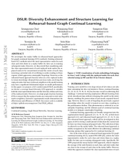 DSLR: Diversity Enhancement and Structure Learning for Rehearsal-based
  Graph Continual Learning