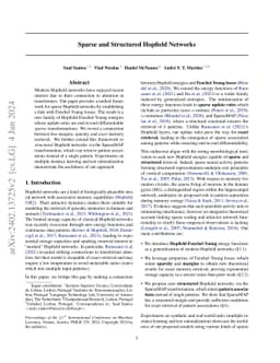 Sparse and Structured Hopfield Networks