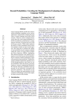 Beyond Probabilities: Unveiling the Misalignment in Evaluating Large
  Language Models