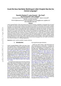 Could We Have Had Better Multilingual LLMs If English Was Not the
  Central Language?