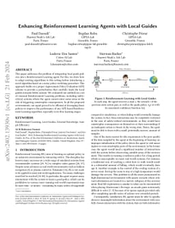 Enhancing Reinforcement Learning Agents with Local Guides