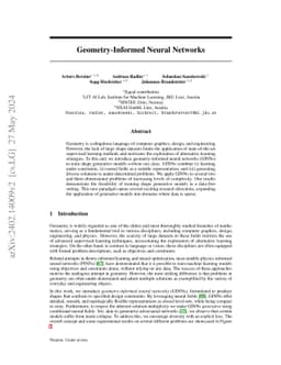 Geometry-Informed Neural Networks