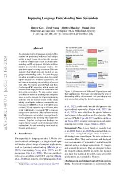 Improving Language Understanding from Screenshots