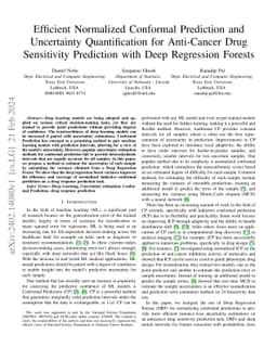 Efficient Normalized Conformal Prediction and Uncertainty Quantification
  for Anti-Cancer Drug Sensitivity Prediction with Deep Regression Forests