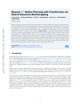 Beyond A*: Better Planning with Transformers via Search Dynamics
  Bootstrapping