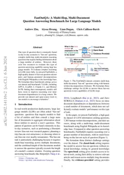 FanOutQA: A Multi-Hop, Multi-Document Question Answering Benchmark for
  Large Language Models