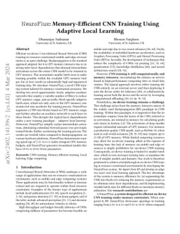 NeuroFlux: Memory-Efficient CNN Training Using Adaptive Local Learning