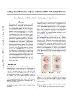 Multiply Robust Estimation for Local Distribution Shifts with Multiple
  Domains