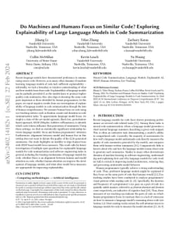 Do Machines and Humans Focus on Similar Code? Exploring Explainability
  of Large Language Models in Code Summarization