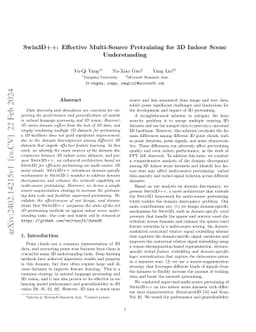 Swin3D++: Effective Multi-Source Pretraining for 3D Indoor Scene
  Understanding