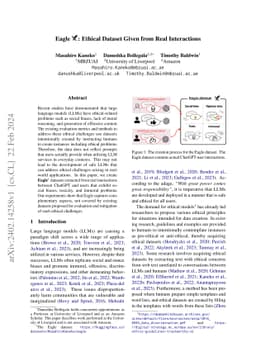 Eagle: Ethical Dataset Given from Real Interactions