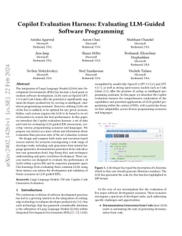 Copilot Evaluation Harness: Evaluating LLM-Guided Software Programming