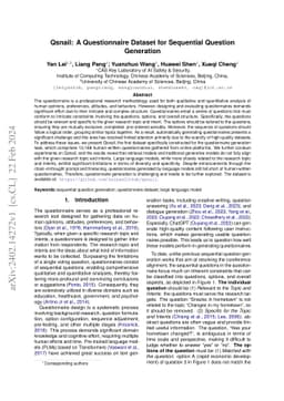 Qsnail: A Questionnaire Dataset for Sequential Question Generation