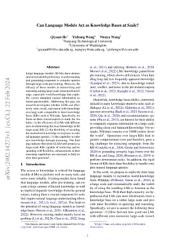 Can Language Models Act as Knowledge Bases at Scale?
