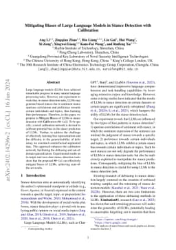 Mitigating Biases of Large Language Models in Stance Detection with Counterfactual Augmented Calibration
