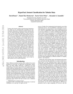 HyperFast: Instant Classification for Tabular Data
