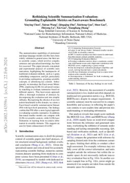 Rethinking Scientific Summarization Evaluation: Grounding Explainable Metrics on Facet-aware Benchmark