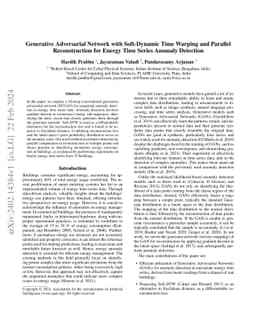 Generative Adversarial Network with Soft-Dynamic Time Warping and
  Parallel Reconstruction for Energy Time Series Anomaly Detection