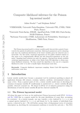 Composite likelihood inference for the Poisson log-normal model